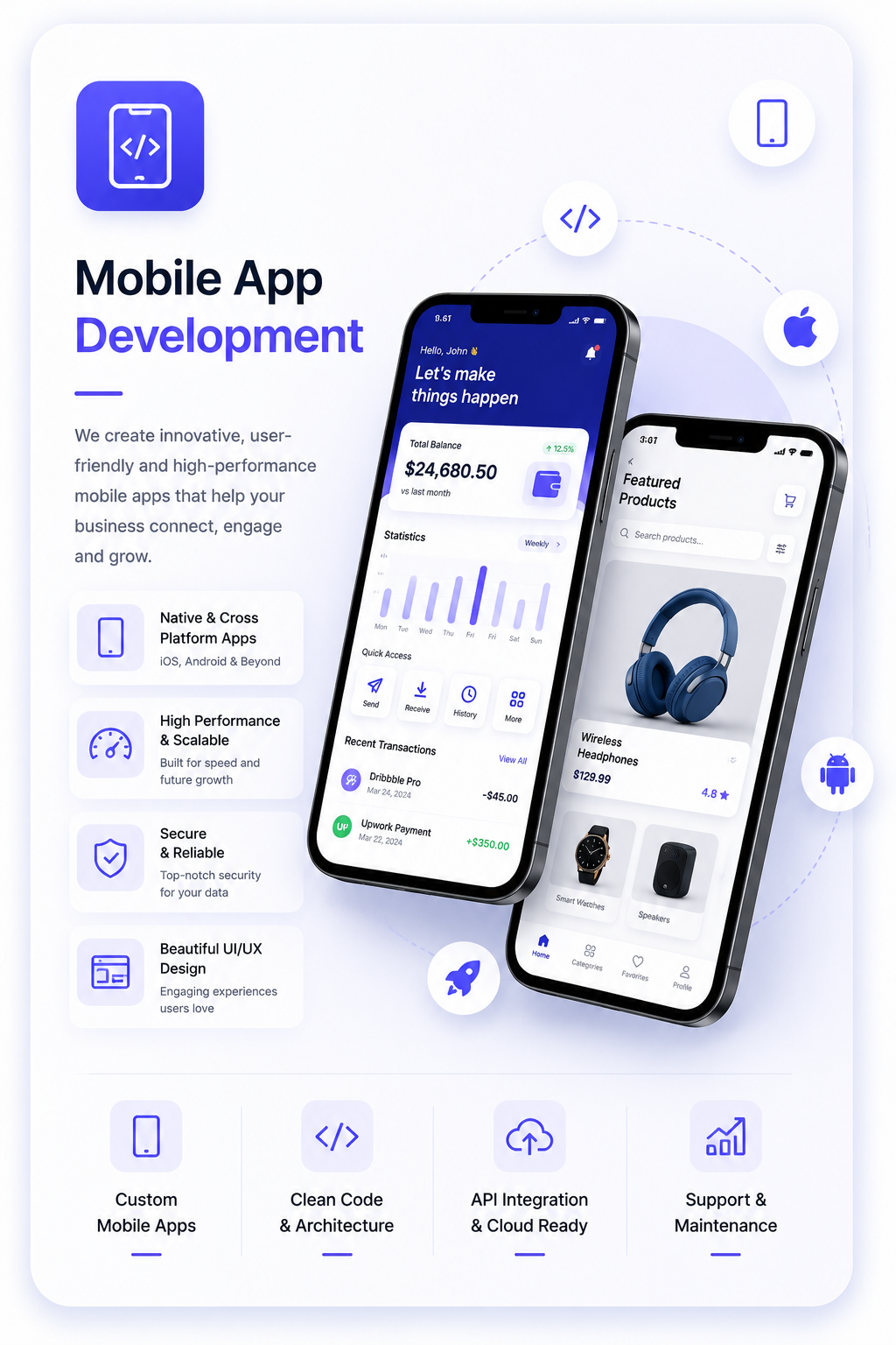 mob app floating card